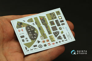 Intérieur imprimé en 3D et coloré sur papier décalcomanie Quinta Studio QD32169 F6F-5N Hellcat (Trumpeter) 1/32 – image 4