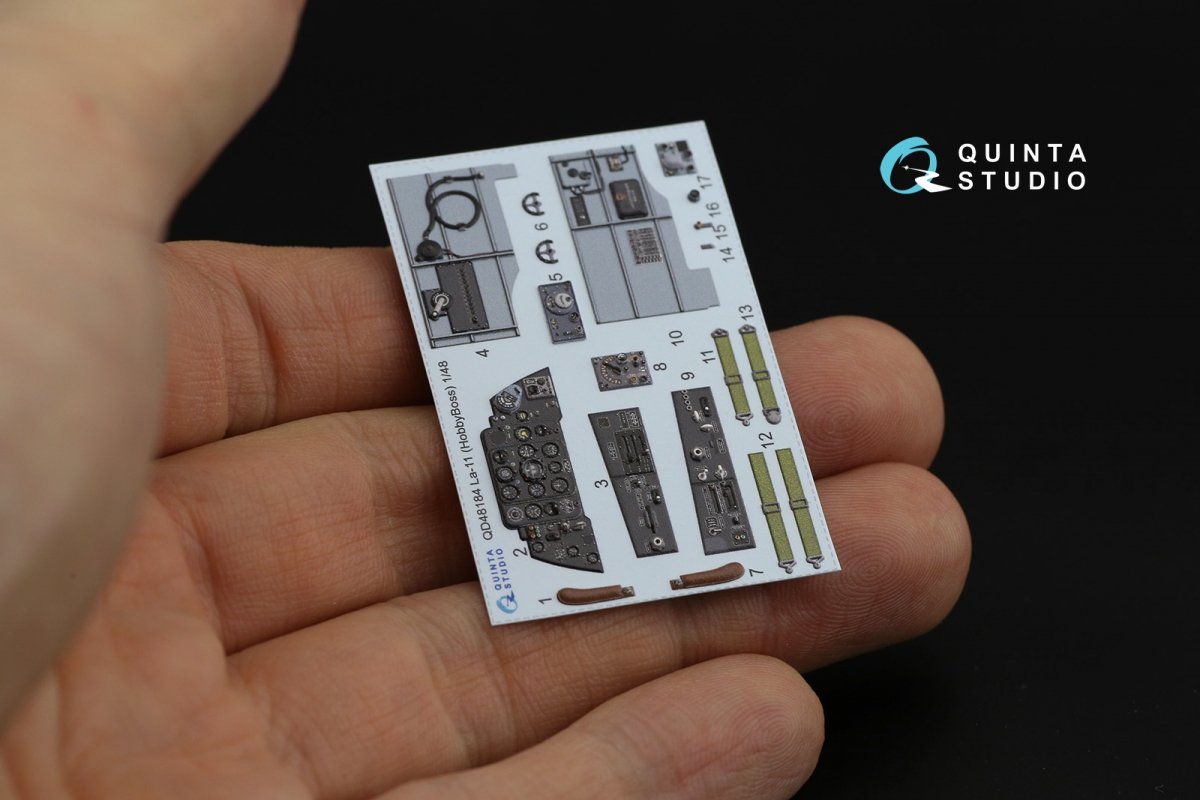 Intérieur imprimé en 3D et coloré sur papier décalcomanie Quinta Studio QD48184 La-11 (HobbyBoss) 1/48 – Bild 10