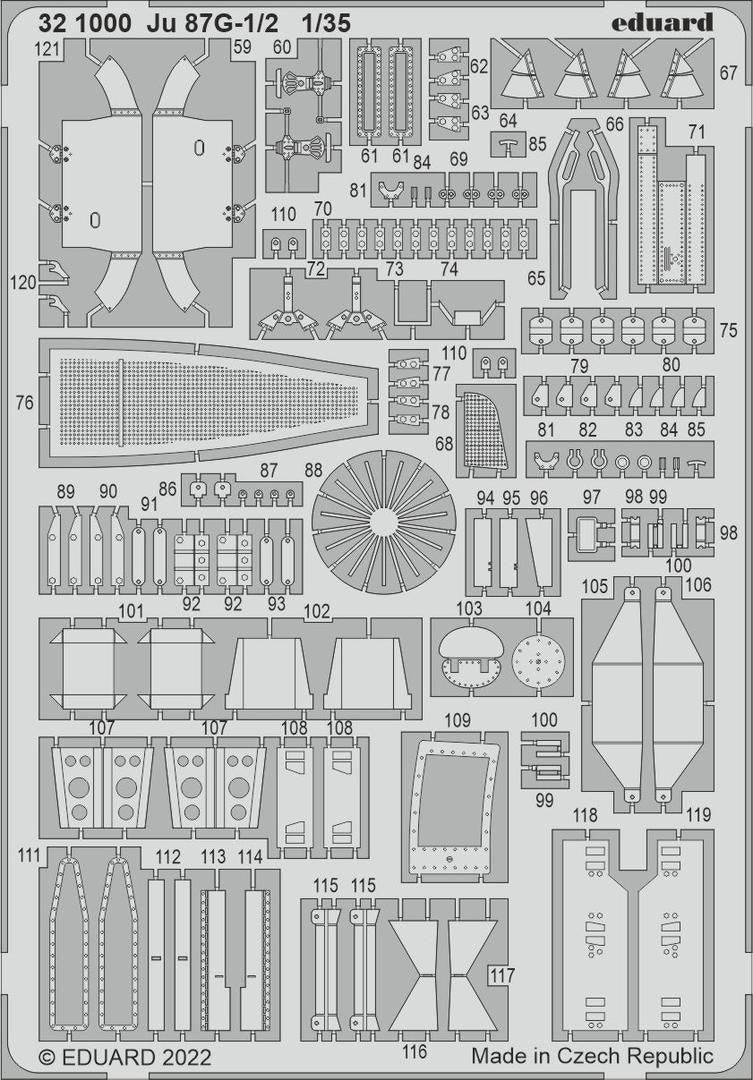Eduard 321000 Ju 87G-1/2 BORDER MODEL 1/35 – immagine 2