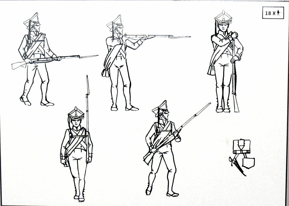 Hat 9321 Napoleonic Russian Musketeers (Action) 1/32
