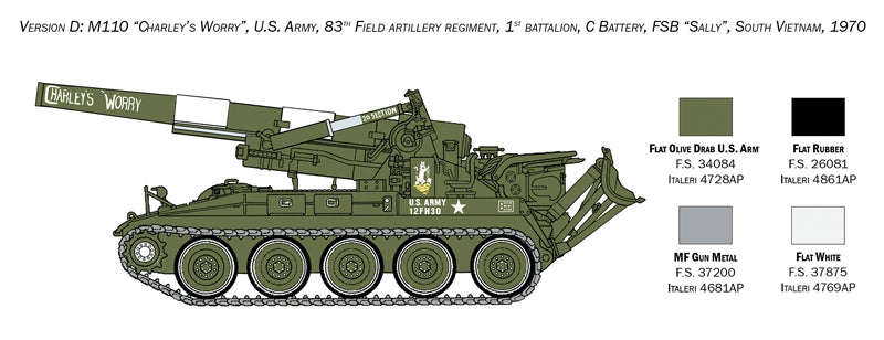 Italeri 6574 M110 Obusier automoteur 1/35 – immagine 4