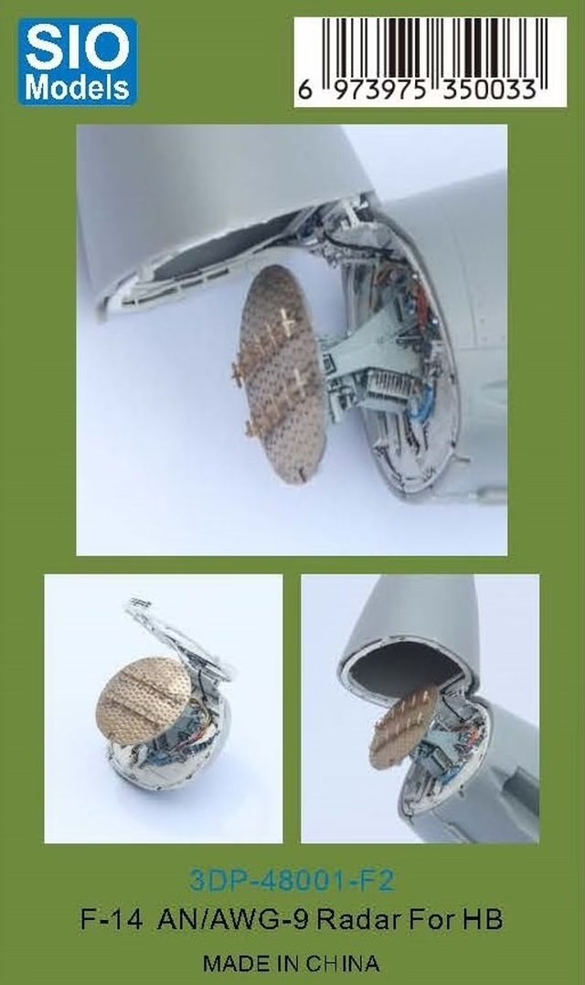 SIO Modèles 3DP-48001-F2 F-14 AN/AWG-9 Radar 1/48