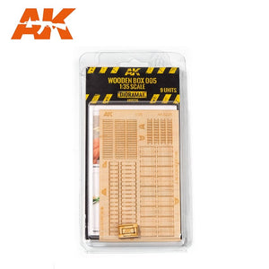 AK Interactive AK8226 BOÎTE EN BOIS DÉCOUPÉE AU LASER 005 (9 UNITÉS)