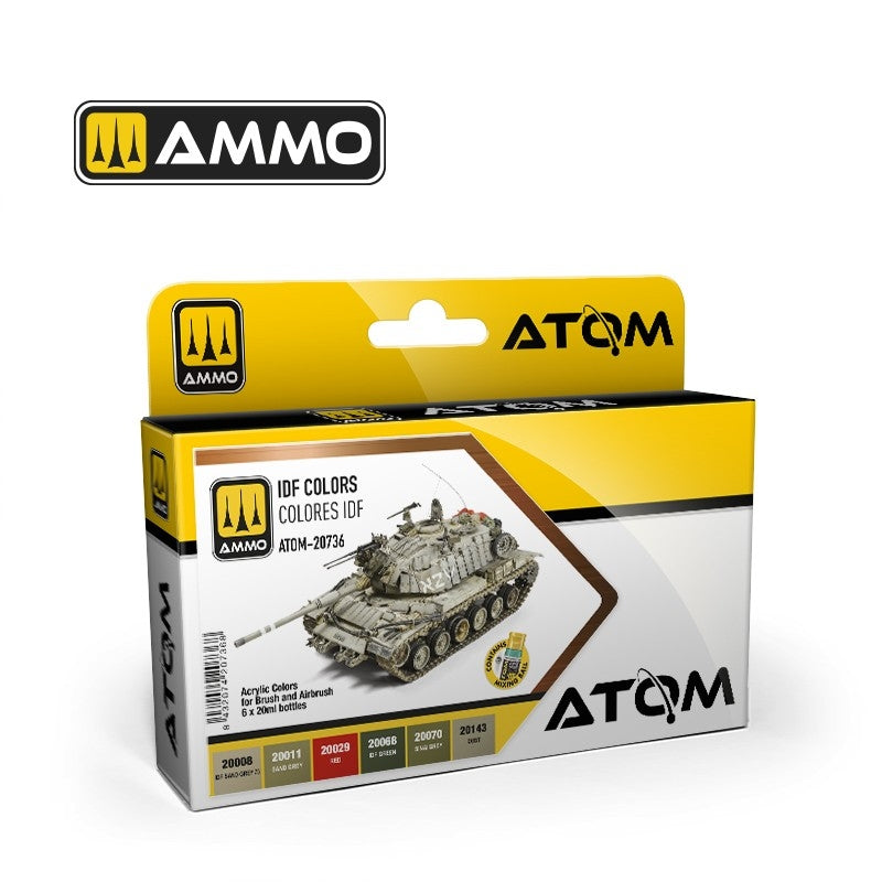 AMMO par Mig Jimenez 20736 ATOM Couleurs IDF 6x20ml