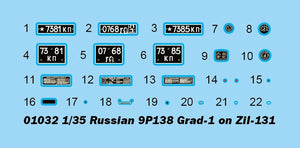 Trumpeter 01032 Russe 9P138 Grad-1 sur Zil-131 (1/35) – image 11