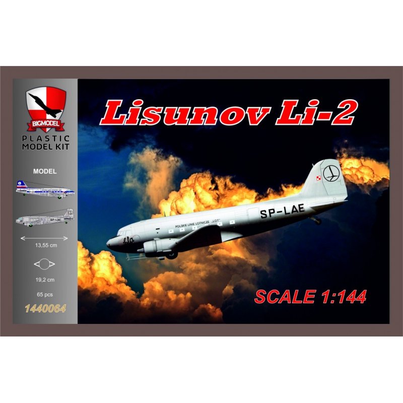 Maquette grand format 1440064 Lisunov Li-2 PLL LOT (version tardive) 1/144