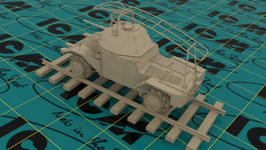 ICM 35376 Panzerspahwagen P 204 (f) Railway, véhicule blindé allemand de la Seconde Guerre mondiale (1/35) – Bild 4
