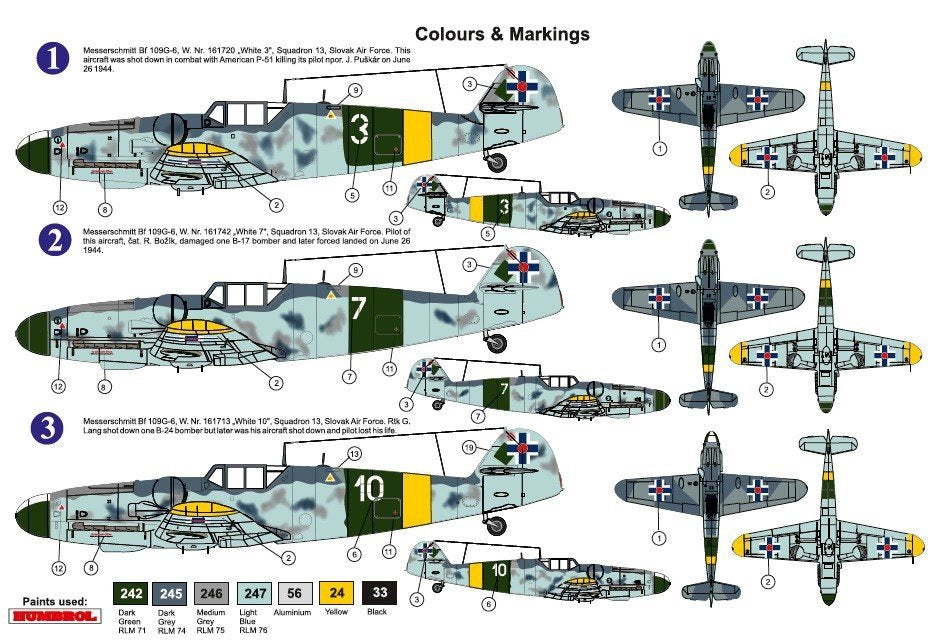 AZ Modèle AZ7625 Bf 109G-6 13e Escadron Slovaque 1/72 – immagine 2