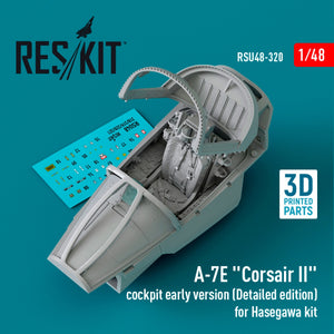 RESKIT RSU48-0320 Cockpit A-7E « Corsair II » version initiale (édition détaillée) pour maquette Hasegawa (impression 3D) A-7E « Corsair II » version initiale (édition détaillée) pour maquette Hasegawa (impression 3D) 1/48