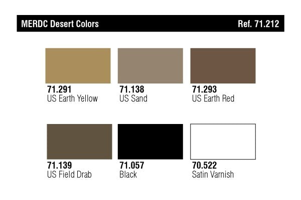 Vallejo 71212 US MERDC Couleurs du désert (6 x 17 ml) – image 2