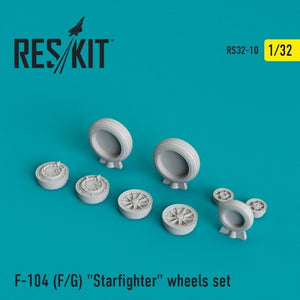 RESKIT RS32-0010 F-104 (F/G) « Starfighter » jeu de roues 1/32