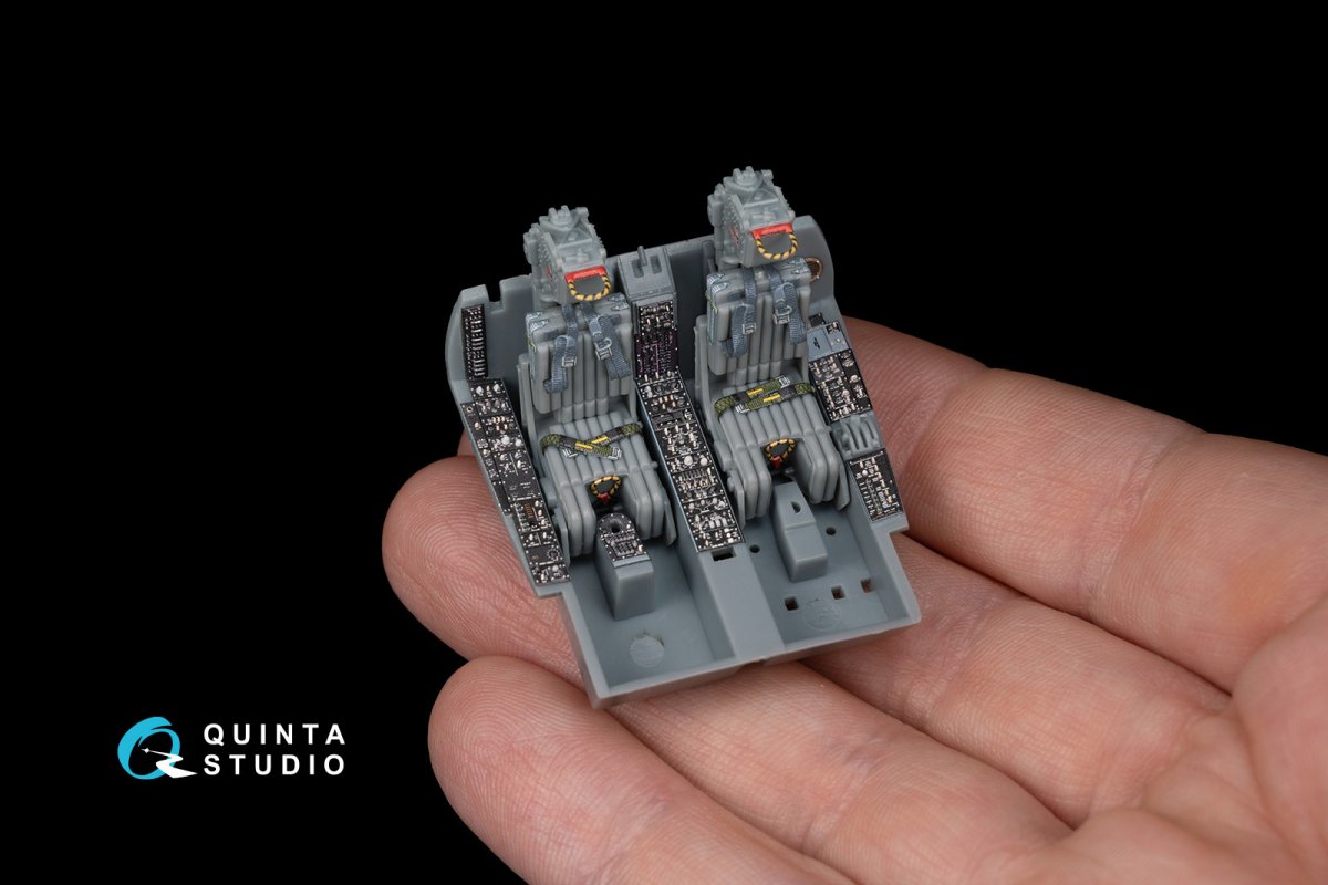 Intérieur imprimé en 3D et coloré sur papier décalcomanie Quinta Studio QD48164 A-6A Intruder (pour kit HobbyBoss) 1/48 – image 4