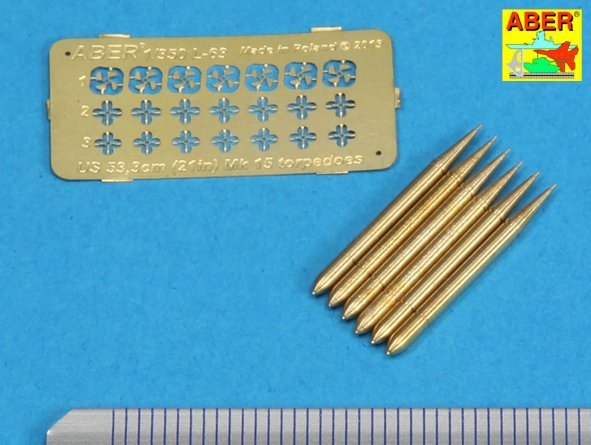 Aber 350L-63 Ensemble de 6 torpilles américaines de 53,3 cm (21 pouces) MK.15 (1/350) – imagen 2
