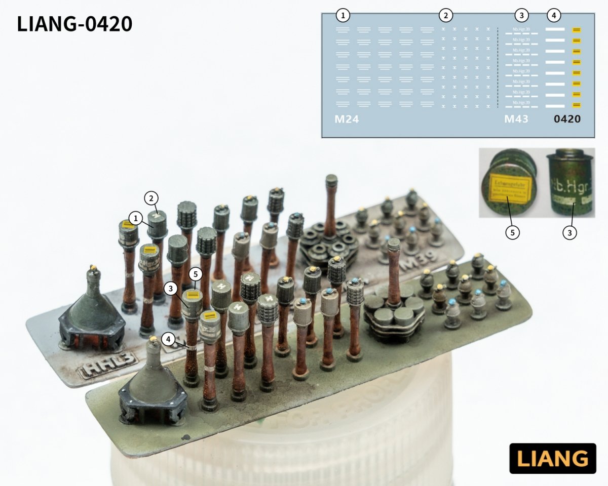 Liang 0420 Grenade allemande imprimée en 3D Seconde Guerre mondiale x 46 1/35 – image 3