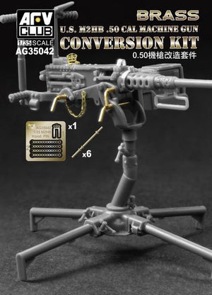 Kit de conversion de mitrailleuse américaine M2HB calibre .50 (AFV Club AG35042) à l&amp;#39;échelle 1/35