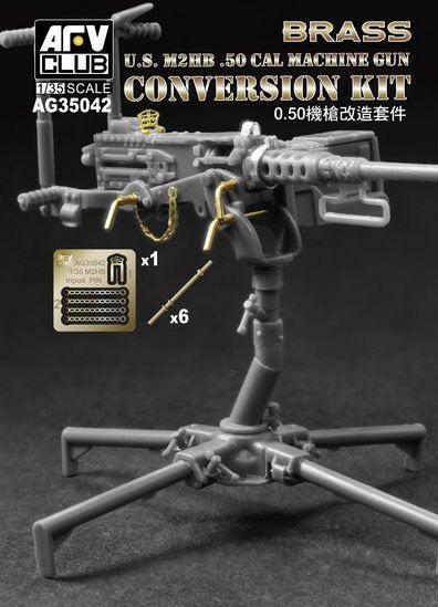 Kit de conversion de mitrailleuse américaine M2HB calibre .50 (AFV Club AG35042) à l&amp;#39;échelle 1/35