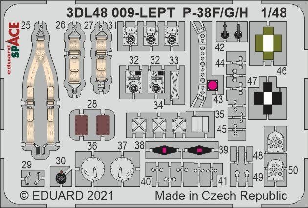 Eduard 3DL48009 P-38F SPACE pour TAMIYA 1/48 – immagine 2