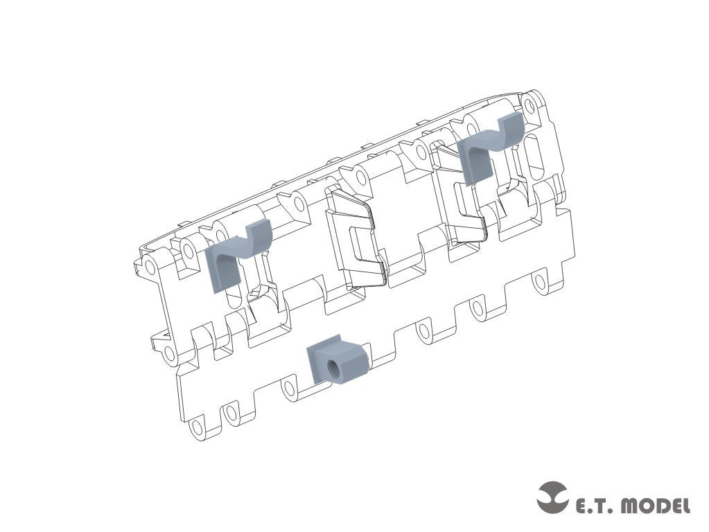 Supports de chenilles de rechange ET Model P35-318 Tiger II/Jagdtiger pour chenilles de version standard (impression 3D) 1/35 – image 2