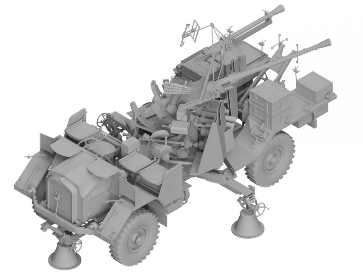 Camion armé britannique Morris Bofors C9/B, modèle Thunder 35210, première version, échelle 1/35 – immagine 6