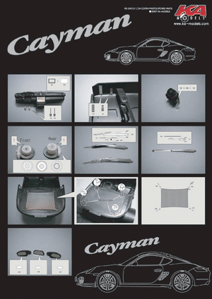 KA Models KE-24011 Porsche Cayman - Pièce photogravée de détail à l&amp;#39;échelle 1/24 – image 2