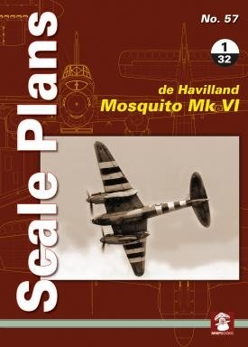 MMP Books 58143 Plans à l&amp;#39;échelle n° 57 : De Havilland Mosquito Mk VI 1/32 EN