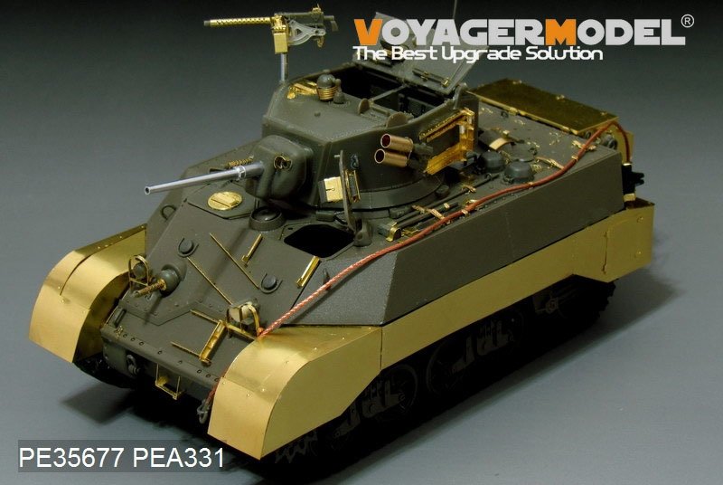 Voyager Model PEA331 WWII US M3A3 Stuart Ailes/Jupes latérales (POUR KIT AFV CLUB) 1/35 – immagine 4