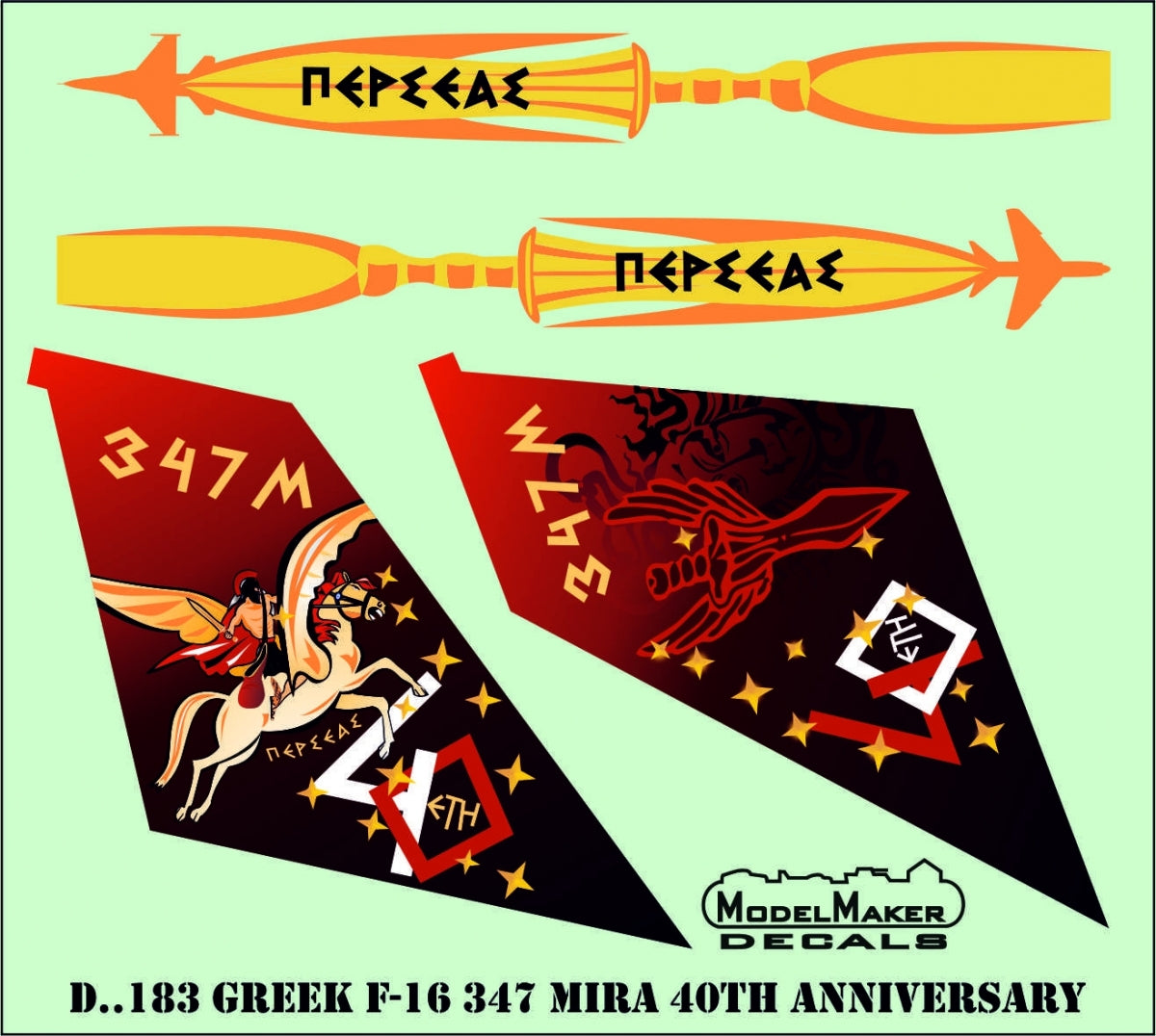 ModelMaker Decals D48183 Greek F-16 347 Mira 40th Anniversary 1/48 – zdjęcie 2