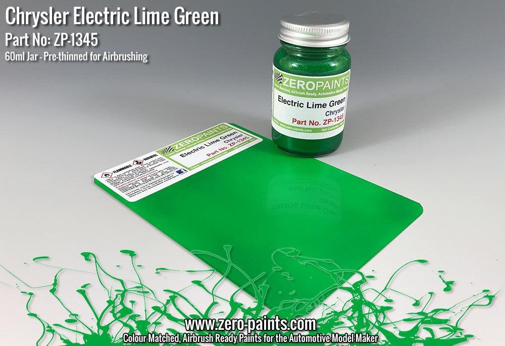 Peinture vert citron électrique Chrysler ZP-1345 de Zero Paints, 60 ml