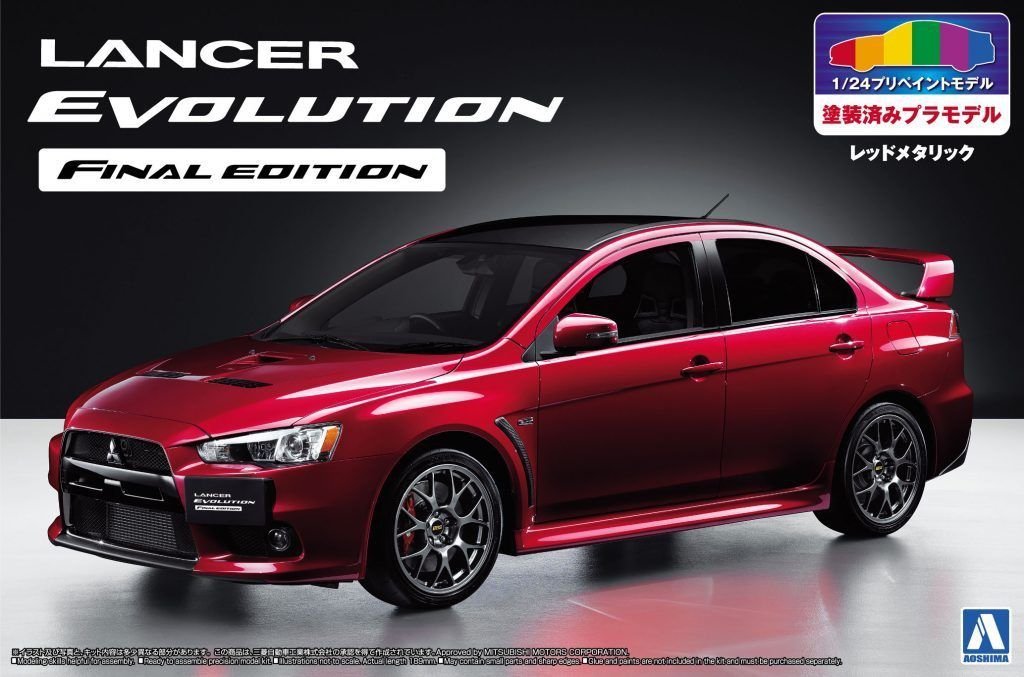 Aoshima 05089 LANCER EVOLUTION X ÉDITION FINALE - ROUGE-MÉTA 1/24