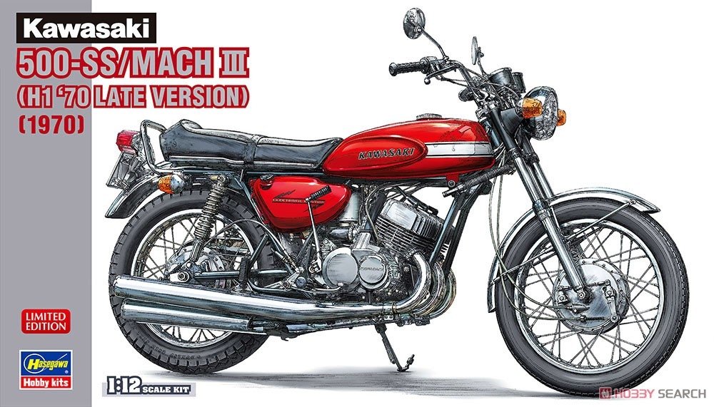 Hasegawa 21731 Kawasaki 500-SS/MACH III (H1 '70 Version tardive) (1970) 1/12