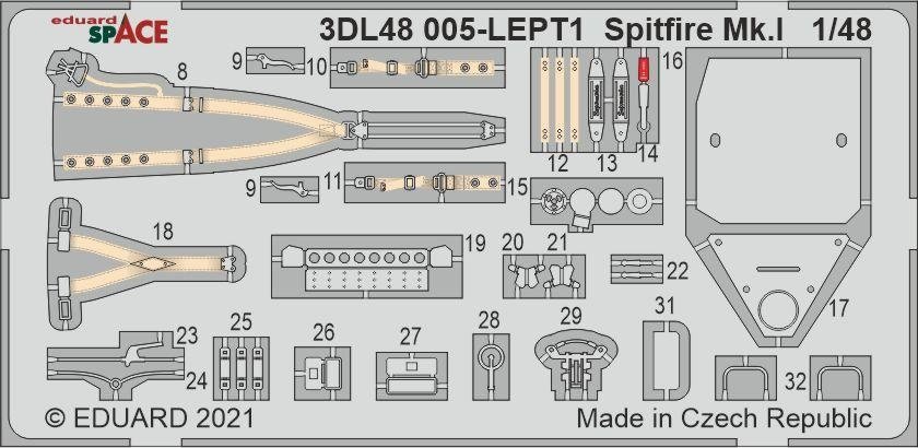 Eduard 3DL48005 Spitfire Mk.I début SPACE 1/48 – image 2