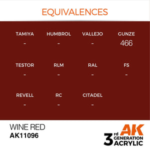 AK Interactive AK11096 VIN ROUGE – STANDARD 17 ml – immagine 3