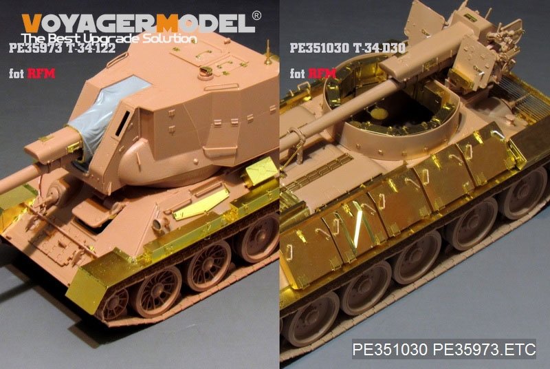 Maquette Voyager PE351030 Canon automoteur syrien T-34/D30 de 122 mm (modèle de base pour RFM 5030, échelle 1/35) – image 28