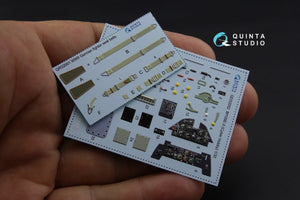 Intérieur imprimé en 3D et coloré sur papier décalcomanie Quinta Studio QD32052 Bf 109E-3 (pour maquette Cyber-hobby/Dragon) 1/32 – immagine 3