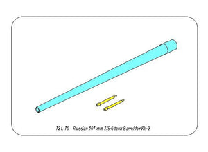 Canon de char russe ZIS-6 de 107 mm Aber 72L-70 pour KV-2 (1/72) – image 11