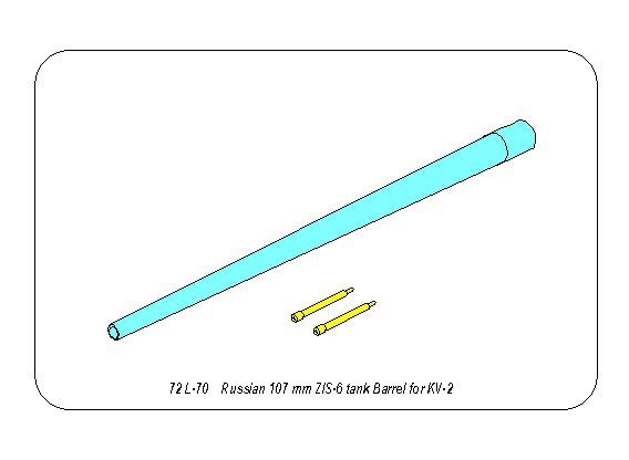 Canon de char russe ZIS-6 de 107 mm Aber 72L-70 pour KV-2 (1/72) – image 11
