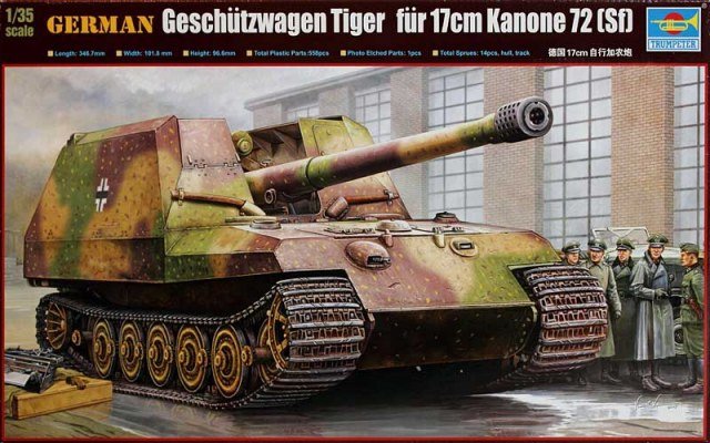 Trumpeter 00378 Geschutzwagen allemand fourrure de tigre 17cm K72 (1/35)