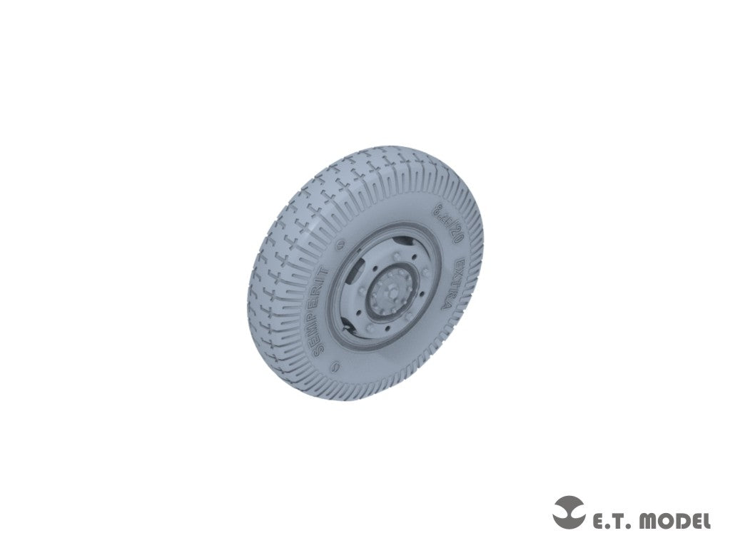 E.T. Model P35-106 WWII German Sd.Kfz.234 Large Diameter Weighted Wheels Type.6 1/35 – zdjęcie 4