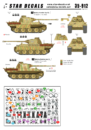 Star Decals 35-912 Befehls-Panther Ausf A et G 1/35 – immagine 2