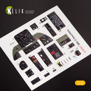 KELIK K32007 SBD-3 DAUNTLESS DÉCALCOMANIES 3D INTÉRIEURES POUR MAQUETTE TRUMPETER 1/32 – immagine 2