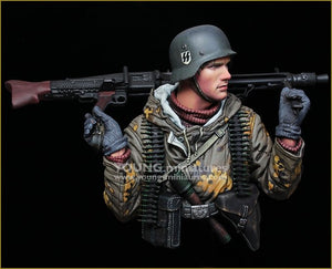 Figurine Young Miniatures YM1882, mitrailleur allemand, front de l&amp;#39;Est, Seconde Guerre mondiale, échelle 1/10 – image 7