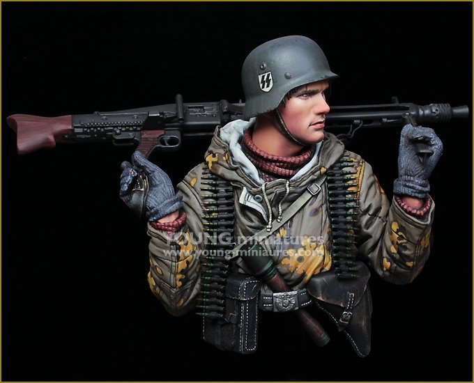 Figurine Young Miniatures YM1882, mitrailleur allemand, front de l&amp;#39;Est, Seconde Guerre mondiale, échelle 1/10 – image 7