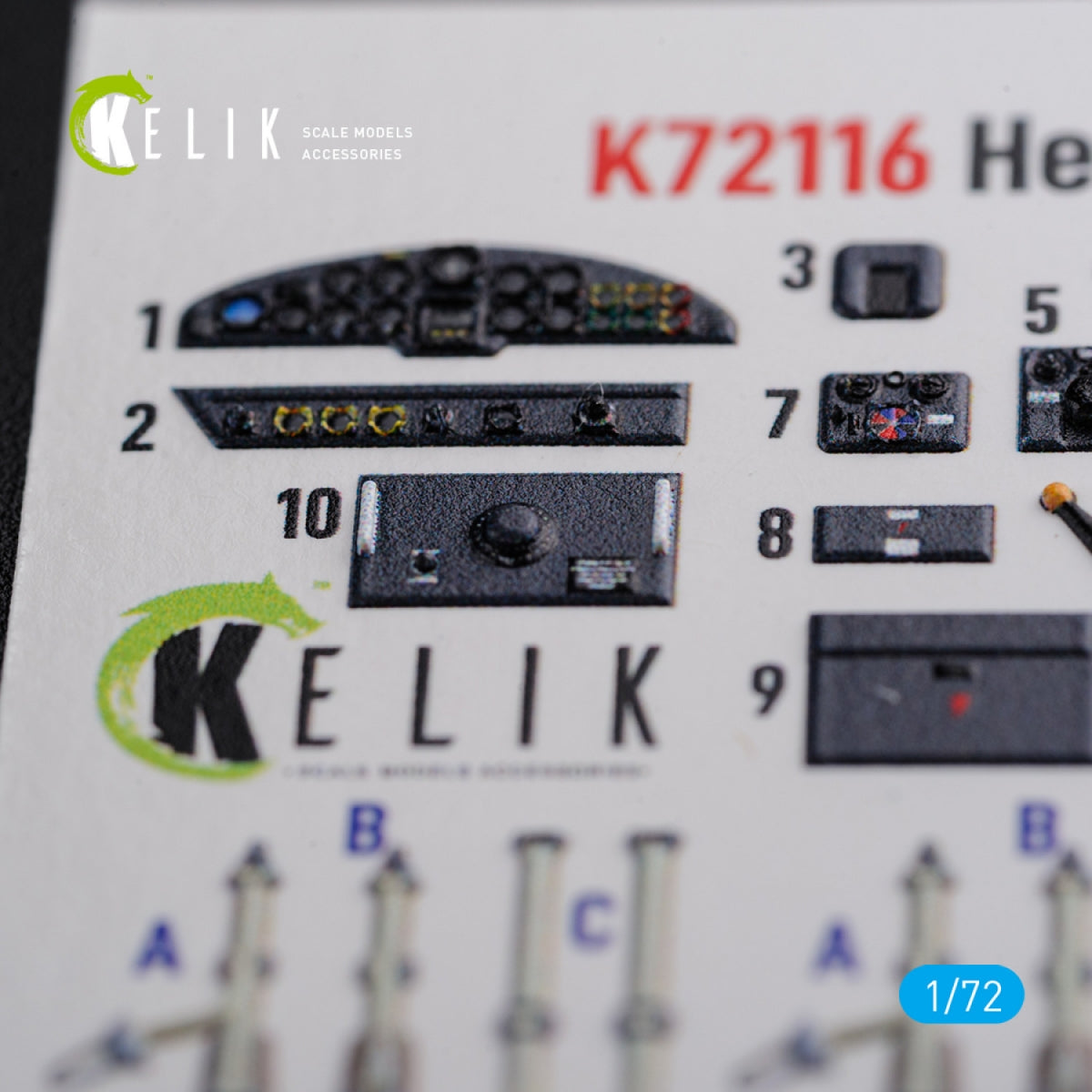 Décalcomanies 3D intérieures KELIK K72116 He-111 H6 pour maquette Airfix au 1/72 – immagine 8