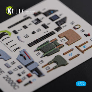 KELIK K72119 Mirage 2000C stickers 3D intérieur pour modèle Svit kit 1/72 – image 7