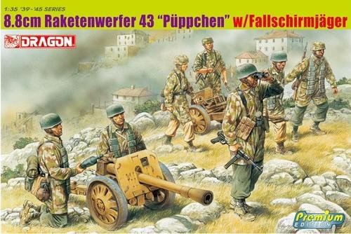 Dragon 6528 8,8 cm Raketenwerfer 43 Puppchen avec Fallschirmjager (1/35)