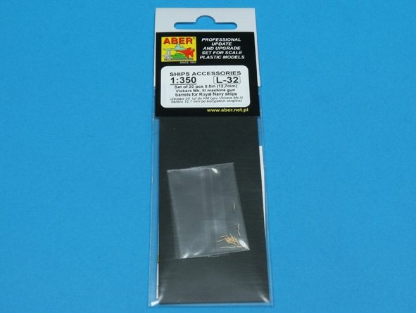 Aber 350L-32 Ensemble de 20 canons de mitrailleuse Vickers Mk.III de 0,5 pouce (12,7 mm) pour navires de la Royal Navy (1/350) – immagine 4