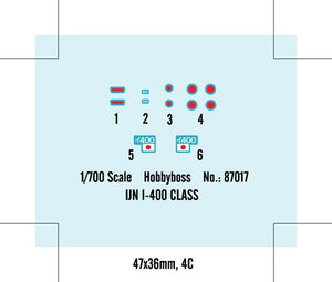 Hobby Boss 87017 Marine japonaise Italie -400 Sous-marin 1/700 – immagine 4