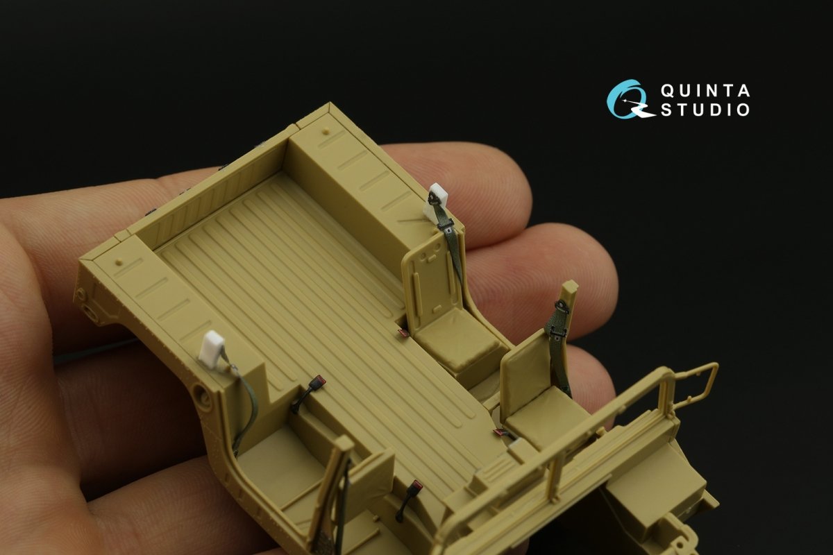 Intérieur imprimé en 3D et coloré sur papier décalcomanie Quinta Studio QD48310 pour la famille HUMVEE (Tamiya) au 1/48 – image 13