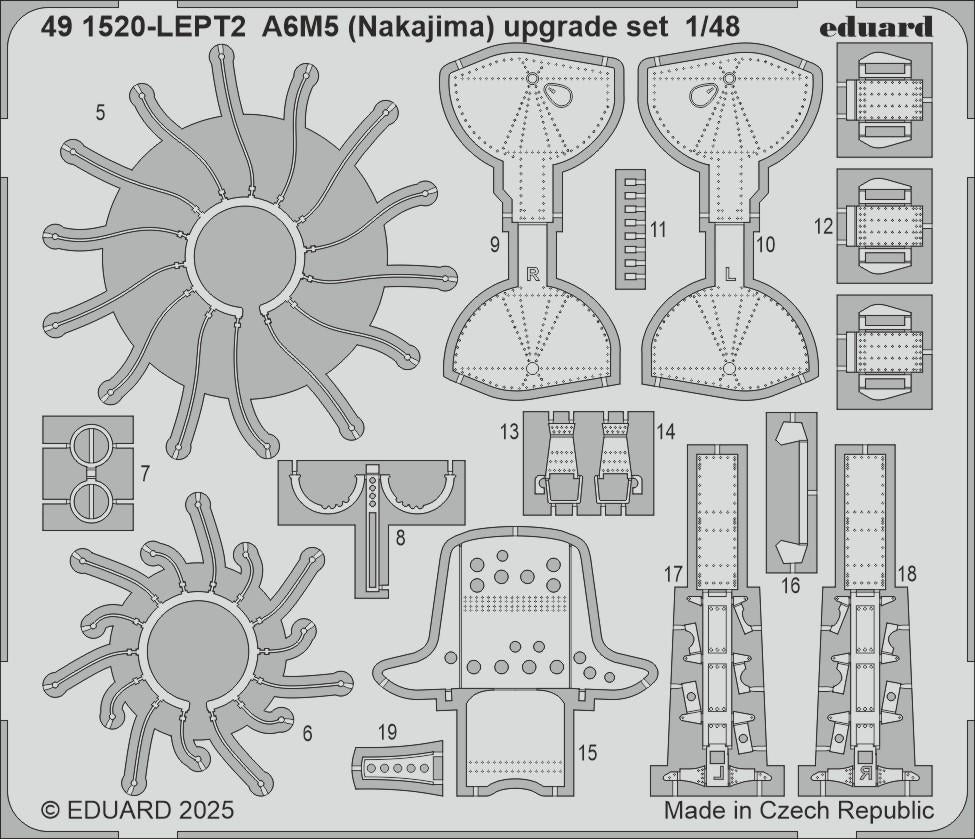Kit de mise à niveau Eduard 491520 A6M5 (Nakajima) EDUARD 1/48