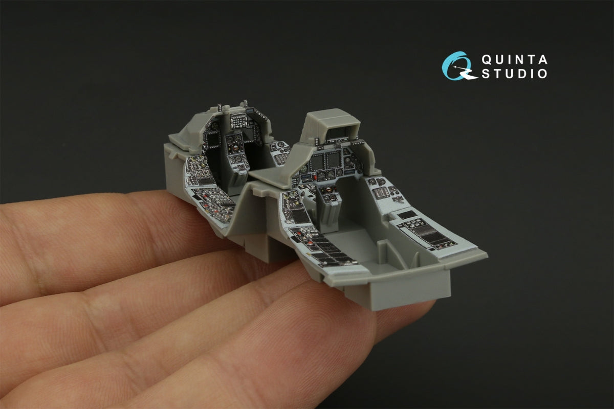 Intérieur imprimé en 3D et coloré pour le F-16D Block 40 de Quinta Studio (outil Kinetic 2022) (petite version) à l&amp;#39;échelle 1/48 – immagine 11